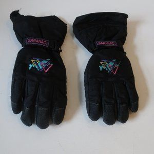 MENS SARANAC BLACK WINTER GLOVES SZ M *